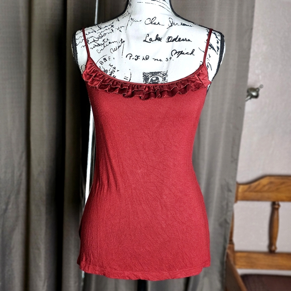 Ann Taylor LOFT Maroon Cami Size-lg